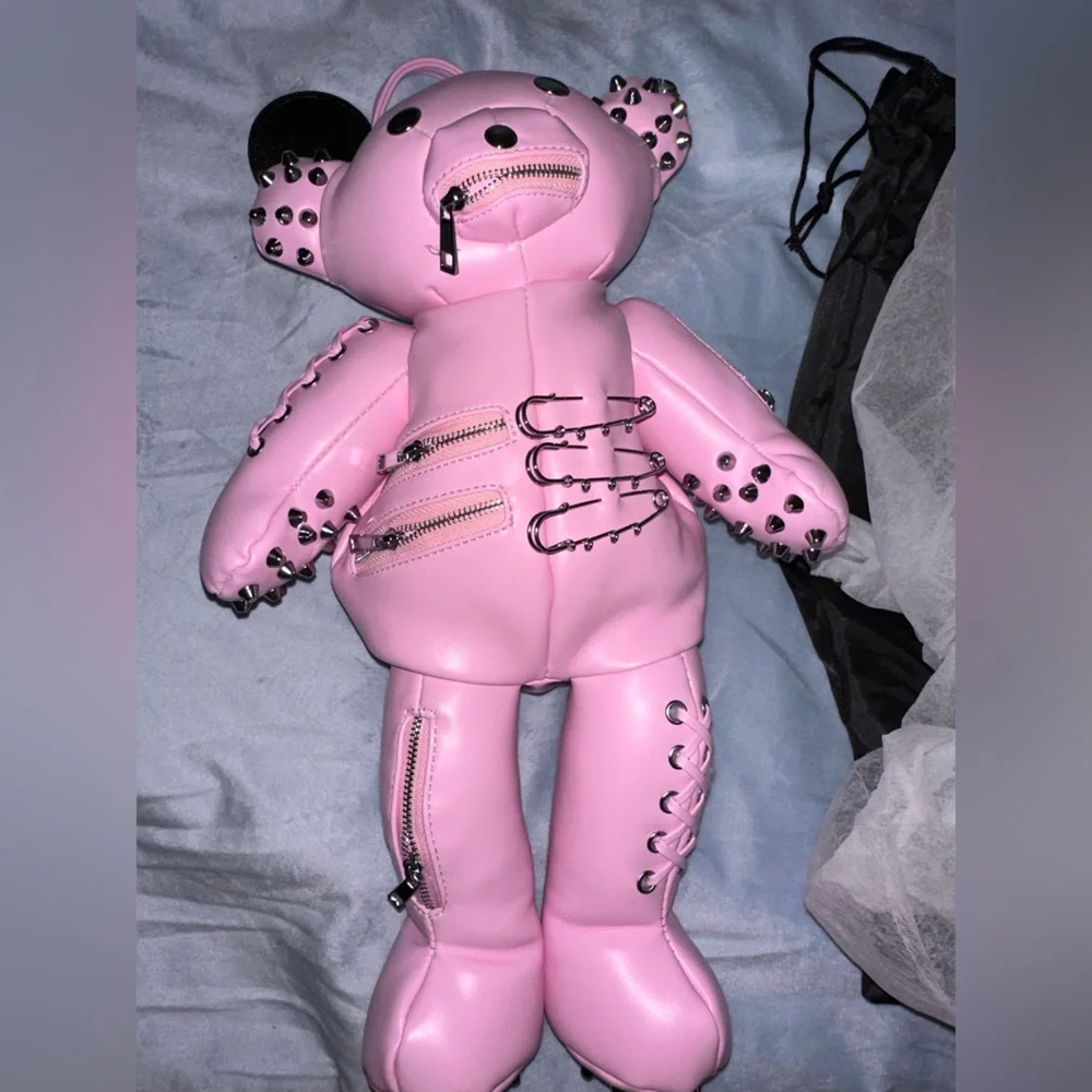 Dolls Kill Tormented Teddy backpack - Picture 1 of 8